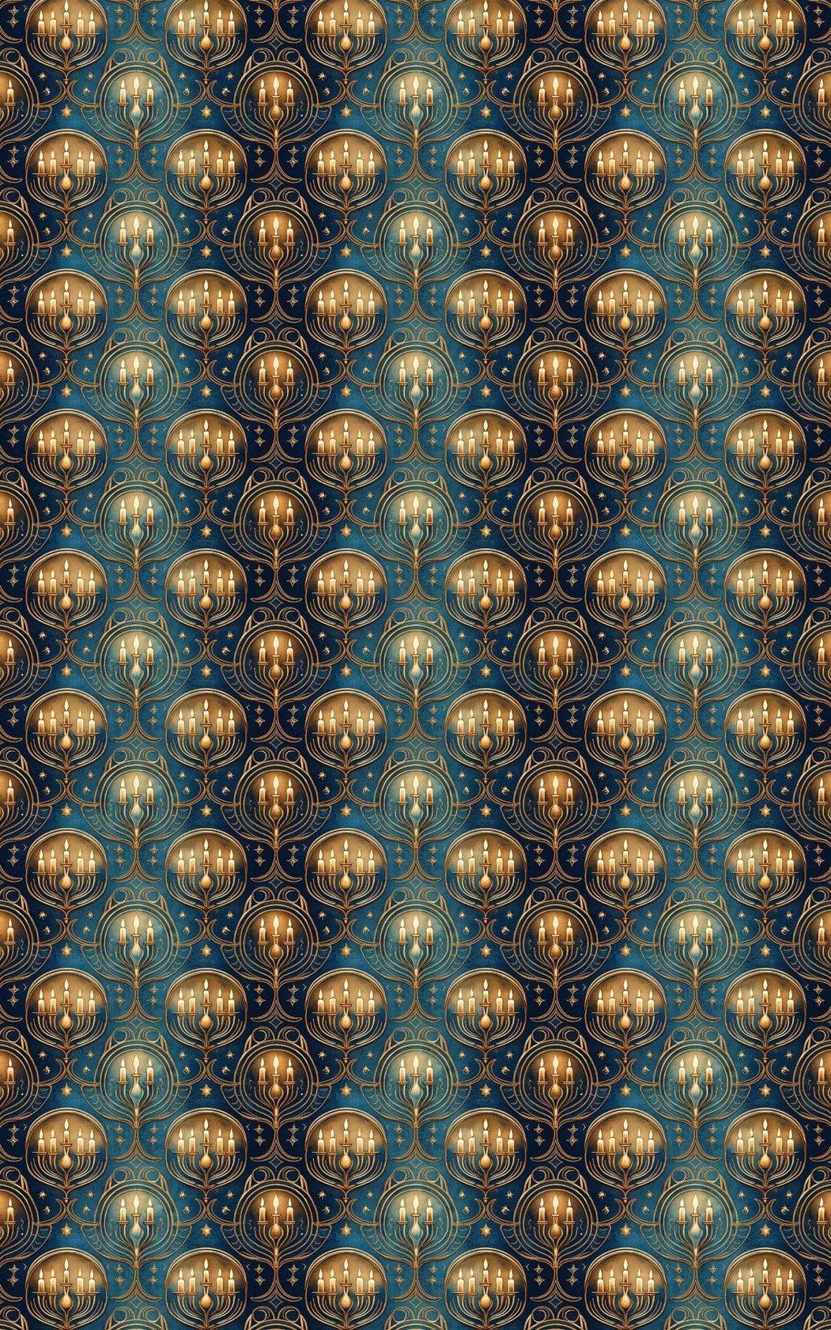 Stars Above the Menorah - London Penny Gift Wrap