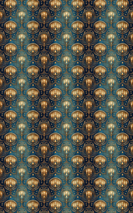 Stars Above the Menorah - London Penny Gift Wrap