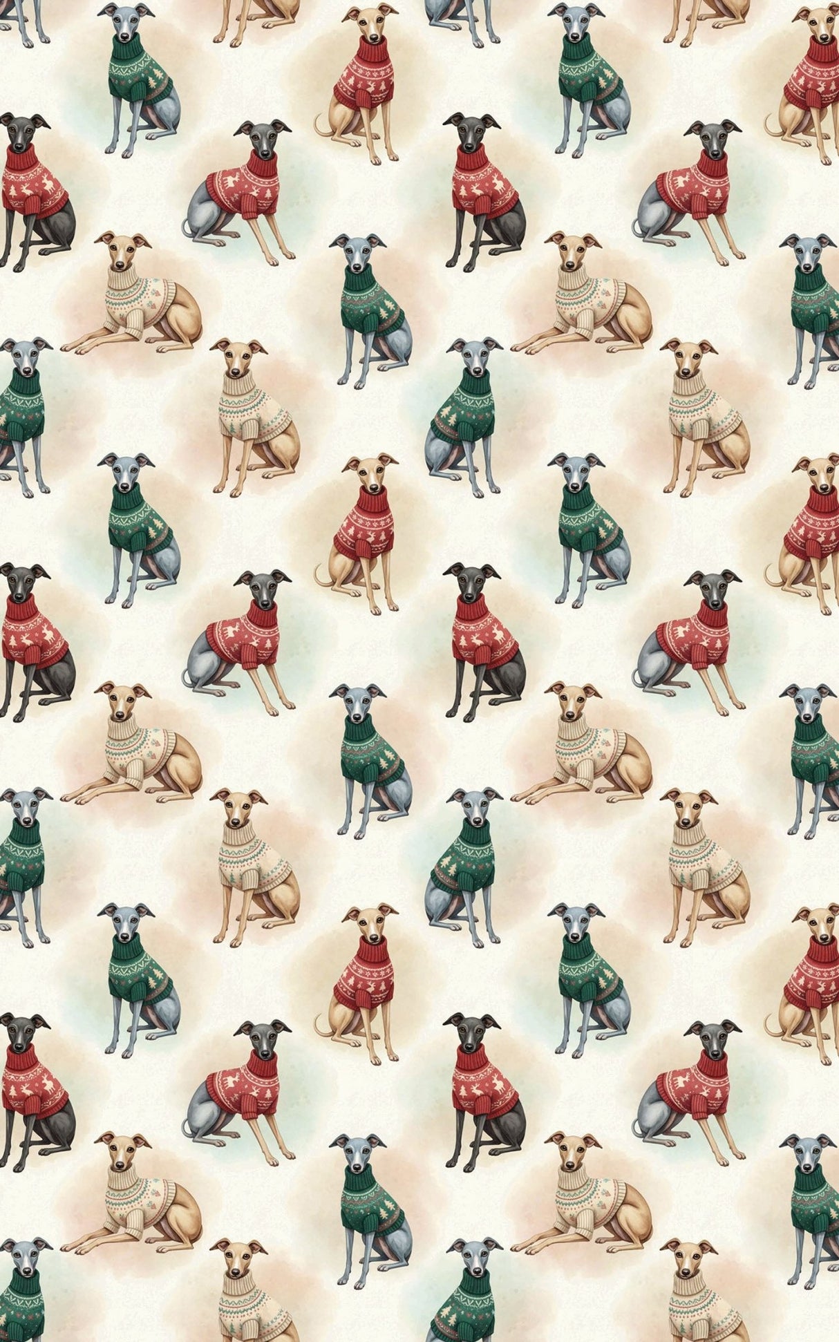 Italian Greyhound Holiday Sweaters - London Penny Gift Wrap
