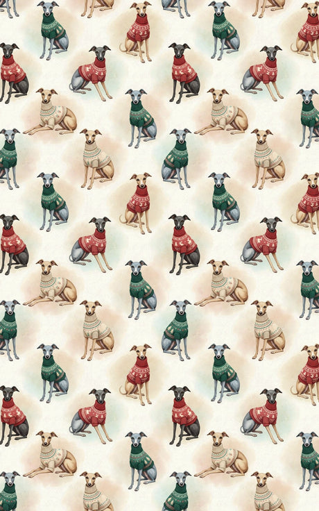 Italian Greyhound Holiday Sweaters - London Penny Gift Wrap