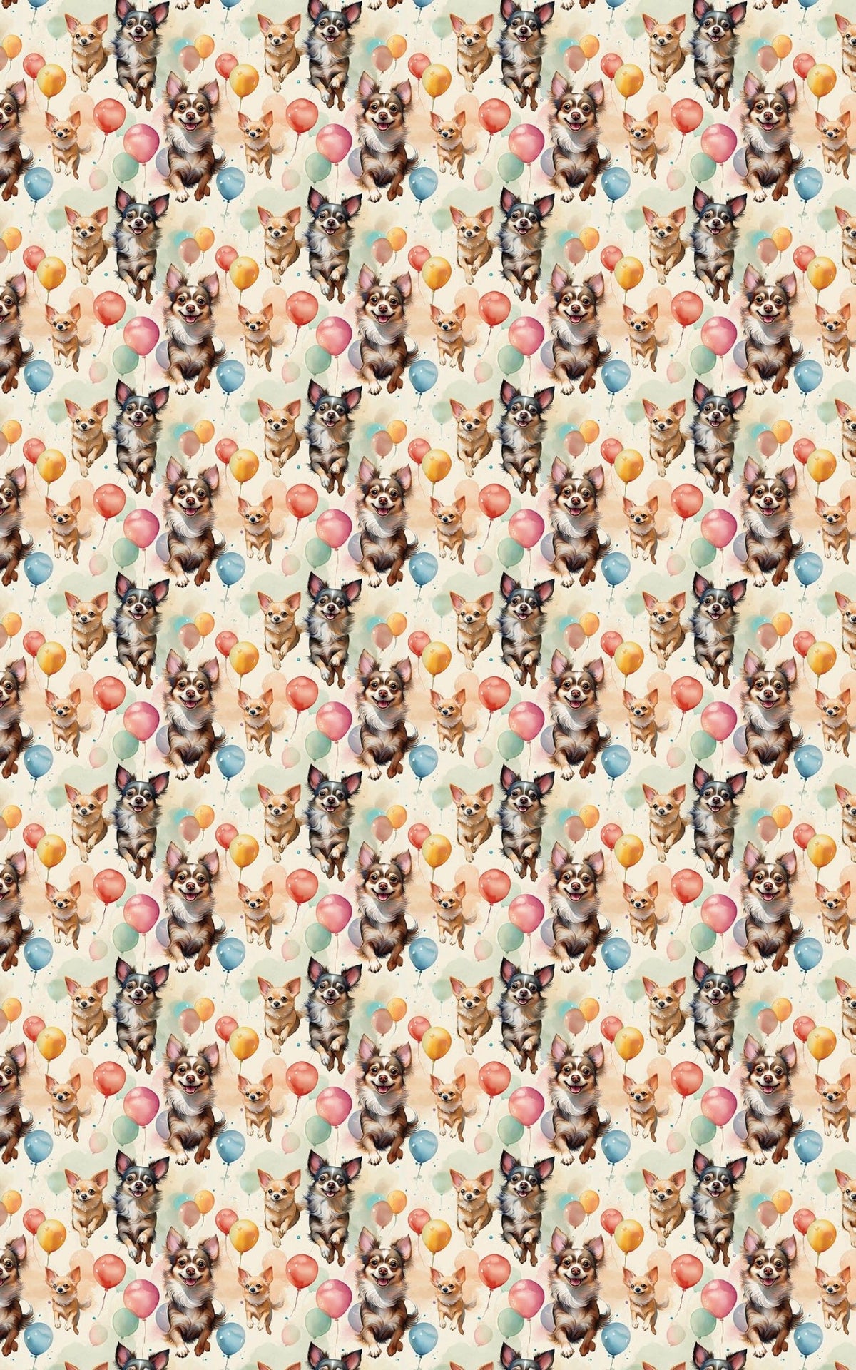 Chihuahua Birthday Balloons - London Penny Gift Wrap