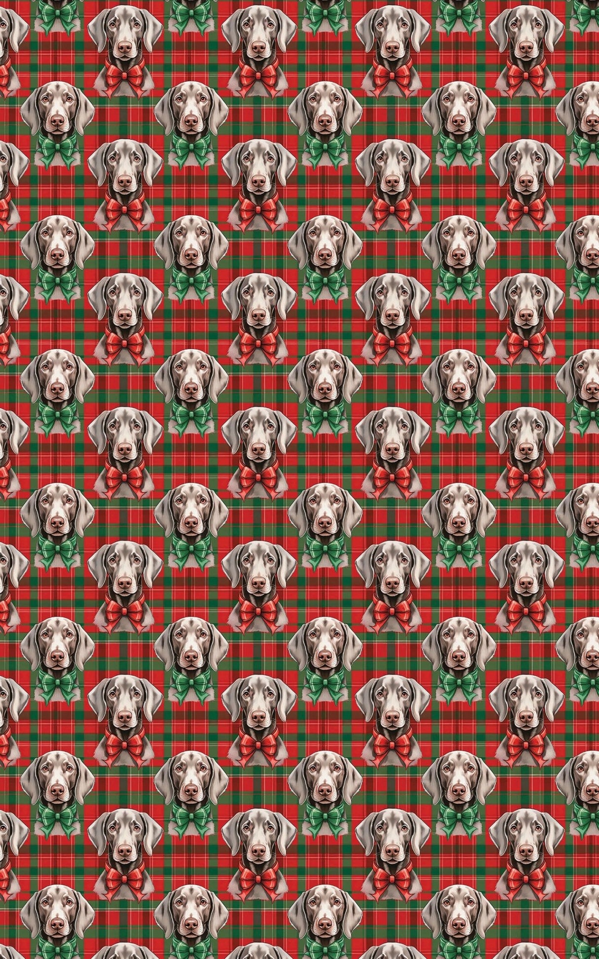 Weimaraner Plaid Parade - London Penny Gift Wrap