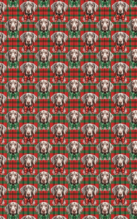 Weimaraner Plaid Parade - London Penny Gift Wrap