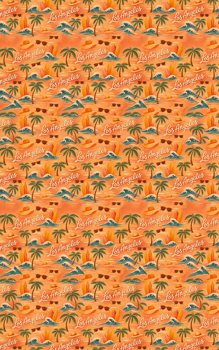 Los Angeles - Sunset Boulevard Vibes Wrapping Paper - London Penny Gift Wrap