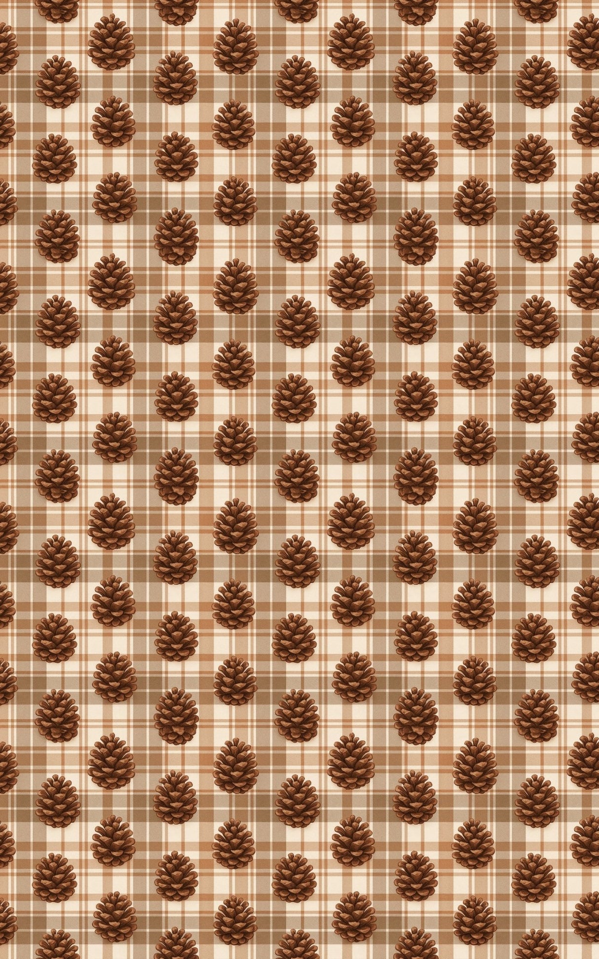 Plaid & Pinecones - London Penny Gift Wrap