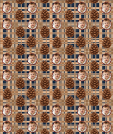 Personalized Plaid & Pinecones Wrapping Paper | Custom Gift Wrap