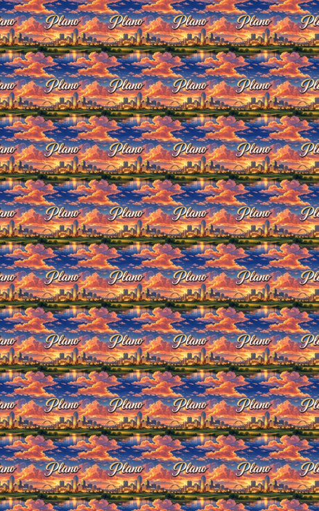 Plano Texas Twilight - London Penny Gift Wrap