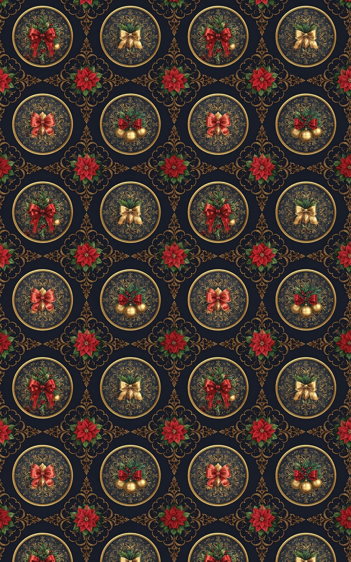 LIMITED TIME | Victorian Christmas Medallions Wrapping Paper - London Penny Gift Wrap