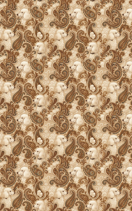 Poodle Paisley - London Penny Gift Wrap