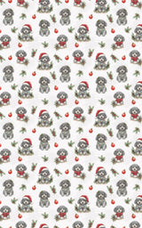 Holiday Poodle Sparkle - London Penny Gift Wrap
