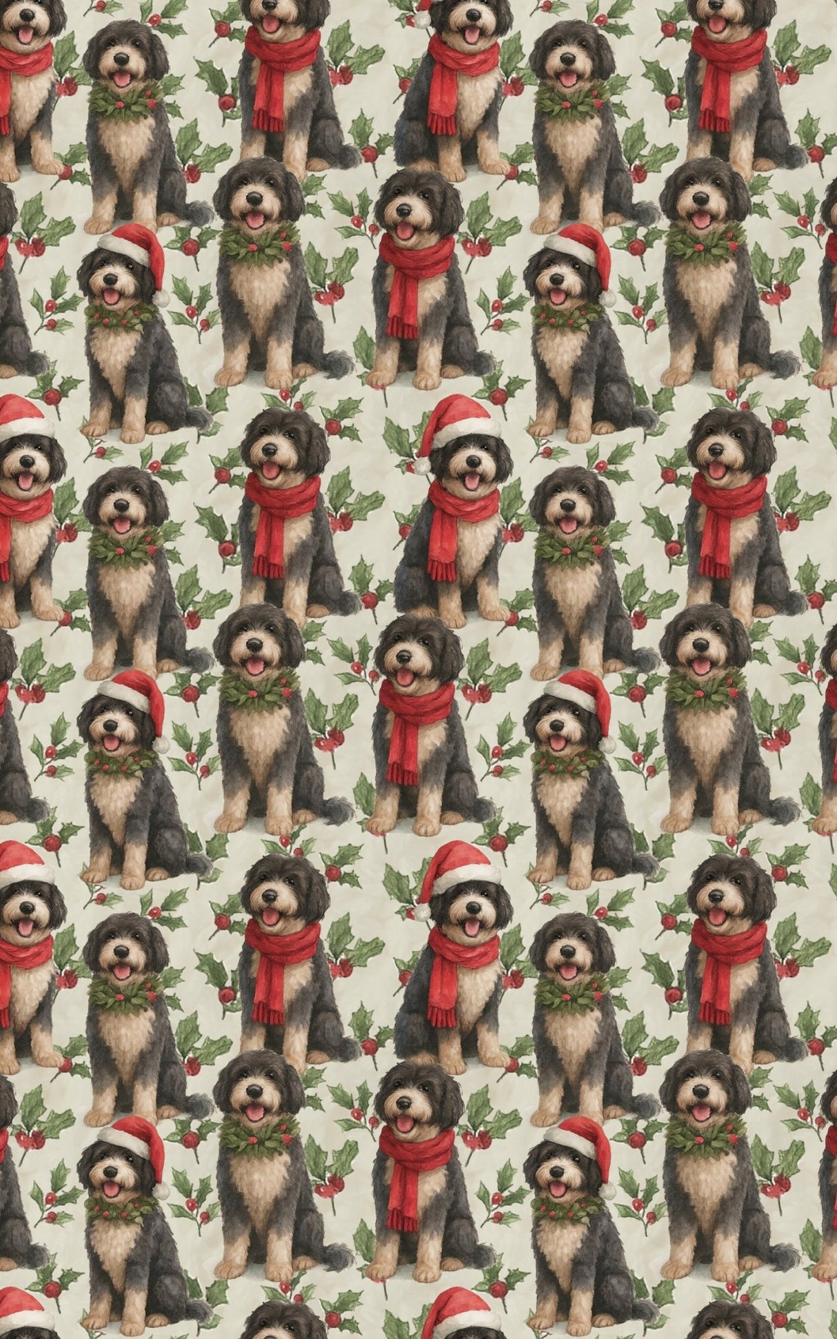 Portuguese Water Dog Holiday - London Penny Gift Wrap