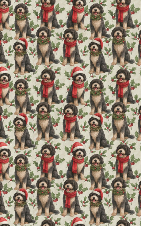 Portuguese Water Dog Holiday - London Penny Gift Wrap