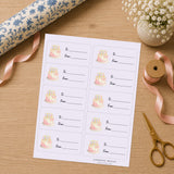 Pretty in Pink Birthday Gift Tag Sticker Sheet