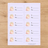 Pretty in Pink Birthday Gift Tag Sticker Sheet