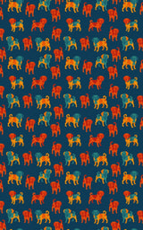 Puggle Patch - London Penny Gift Wrap