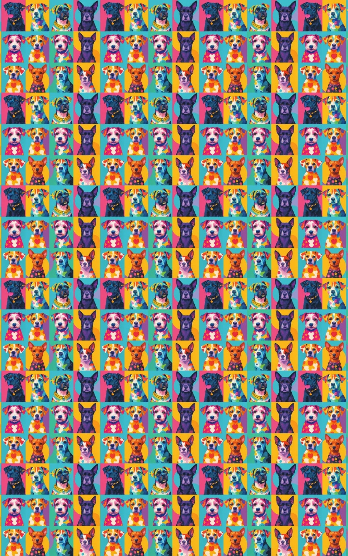 Puppy Pop Art - London Penny Gift Wrap