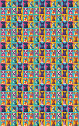 Puppy Pop Art - London Penny Gift Wrap