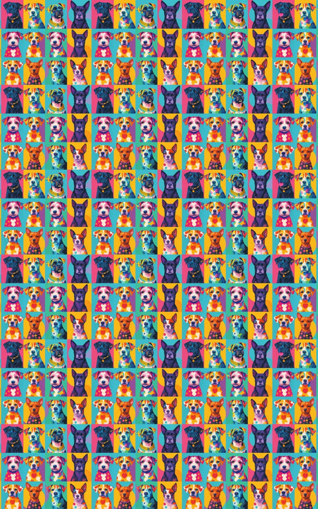 Puppy Pop Art - London Penny Gift Wrap