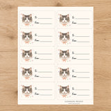 Ragamuffin Purrfectly Yours Gift Tag Sticker Sheet
