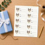 Ragdoll Purrfectly Yours Gift Tag Sticker Sheet