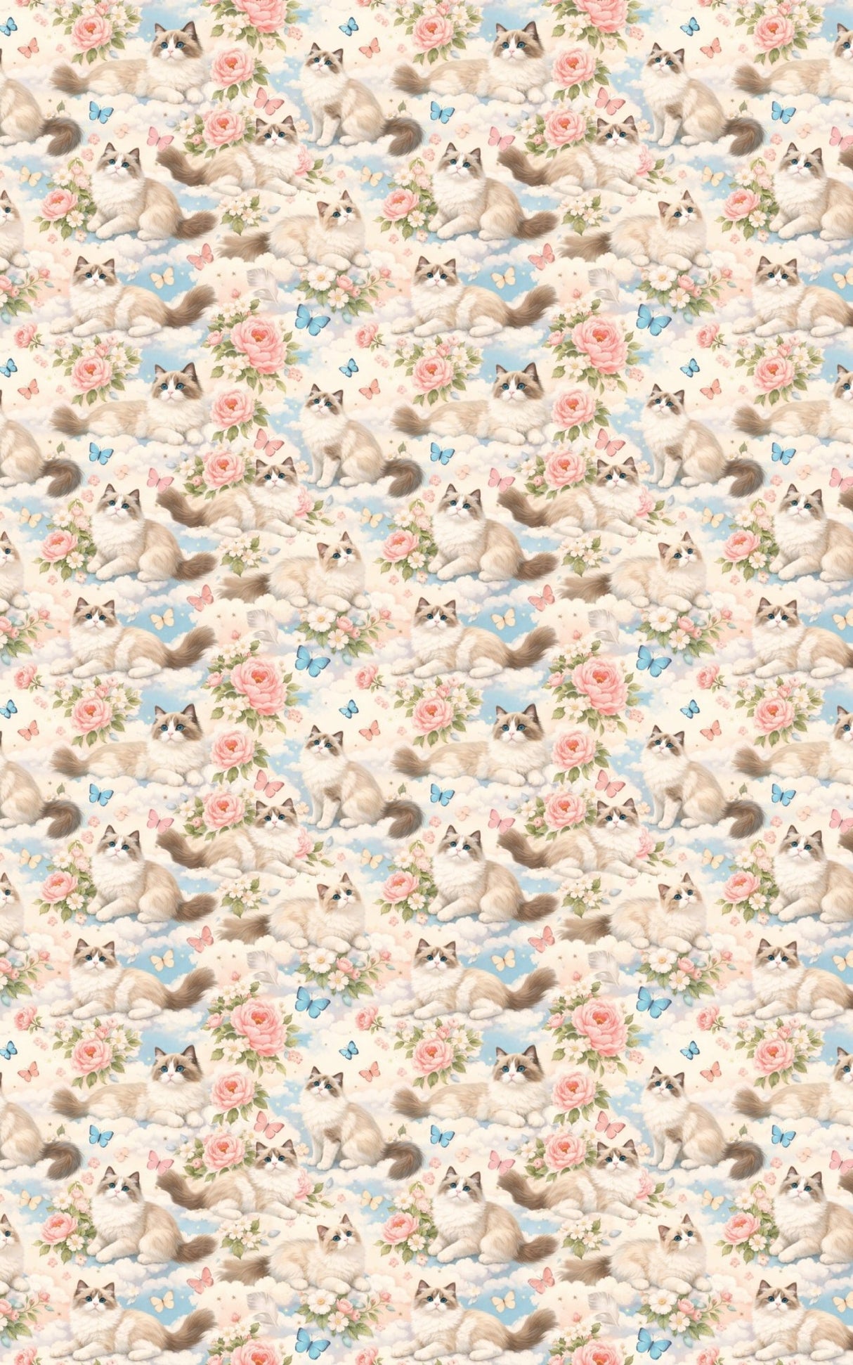 Ragdoll Pastel Drift - London Penny Gift Wrap
