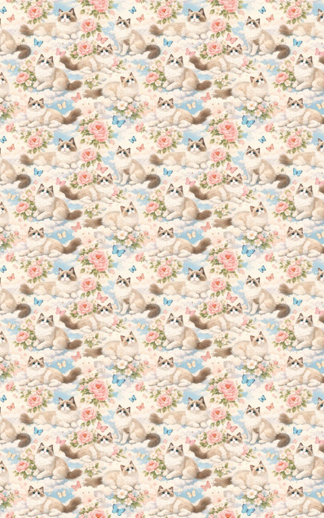 Ragdoll Pastel Drift - London Penny Gift Wrap
