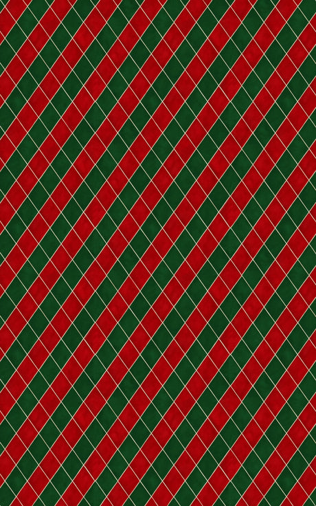 Red & Green Argyle - London Penny Gift Wrap