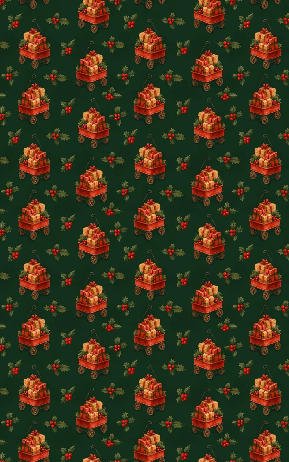 Red Wagon Wonder - London Penny Gift Wrap