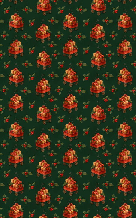 Red Wagon Wonder - London Penny Gift Wrap