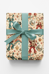 LIMITED TIME | Retro Christmas Dance Party Wrapping Paper - London Penny Gift Wrap
