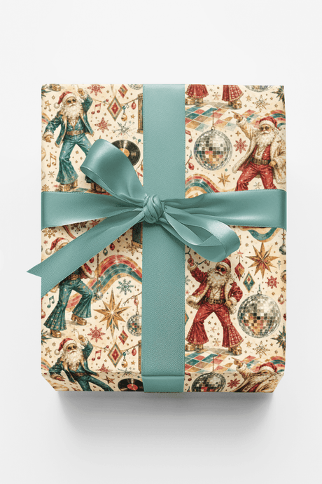 LIMITED TIME | Retro Christmas Dance Party Wrapping Paper - London Penny Gift Wrap