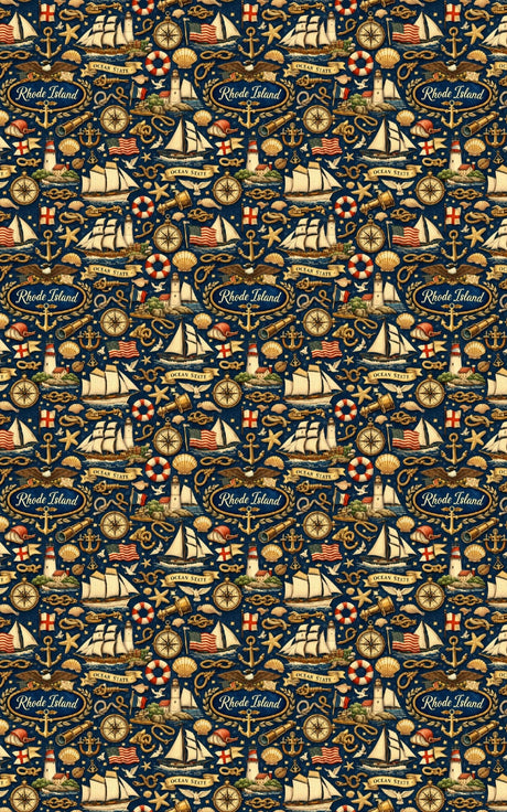Rhode Island Nautical Charm - London Penny Gift Wrap