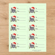 Russian Blue Santa Paws Gift Tag Sticker Sheet - London Penny Gift Wrap