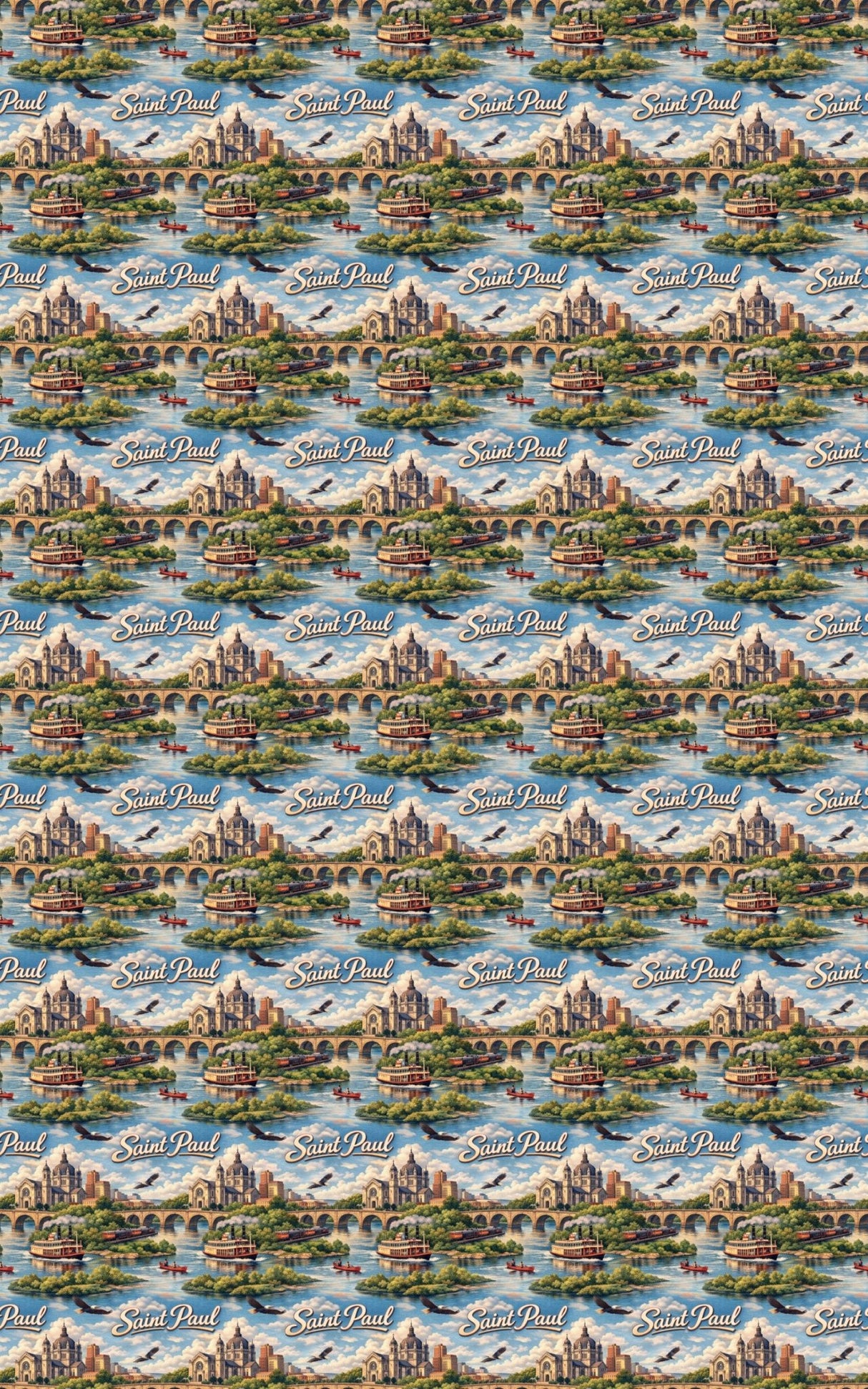 Saint Paul River City Classic - London Penny Gift Wrap