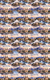 Salt Lake City Mountain Temple Glow - London Penny Gift Wrap
