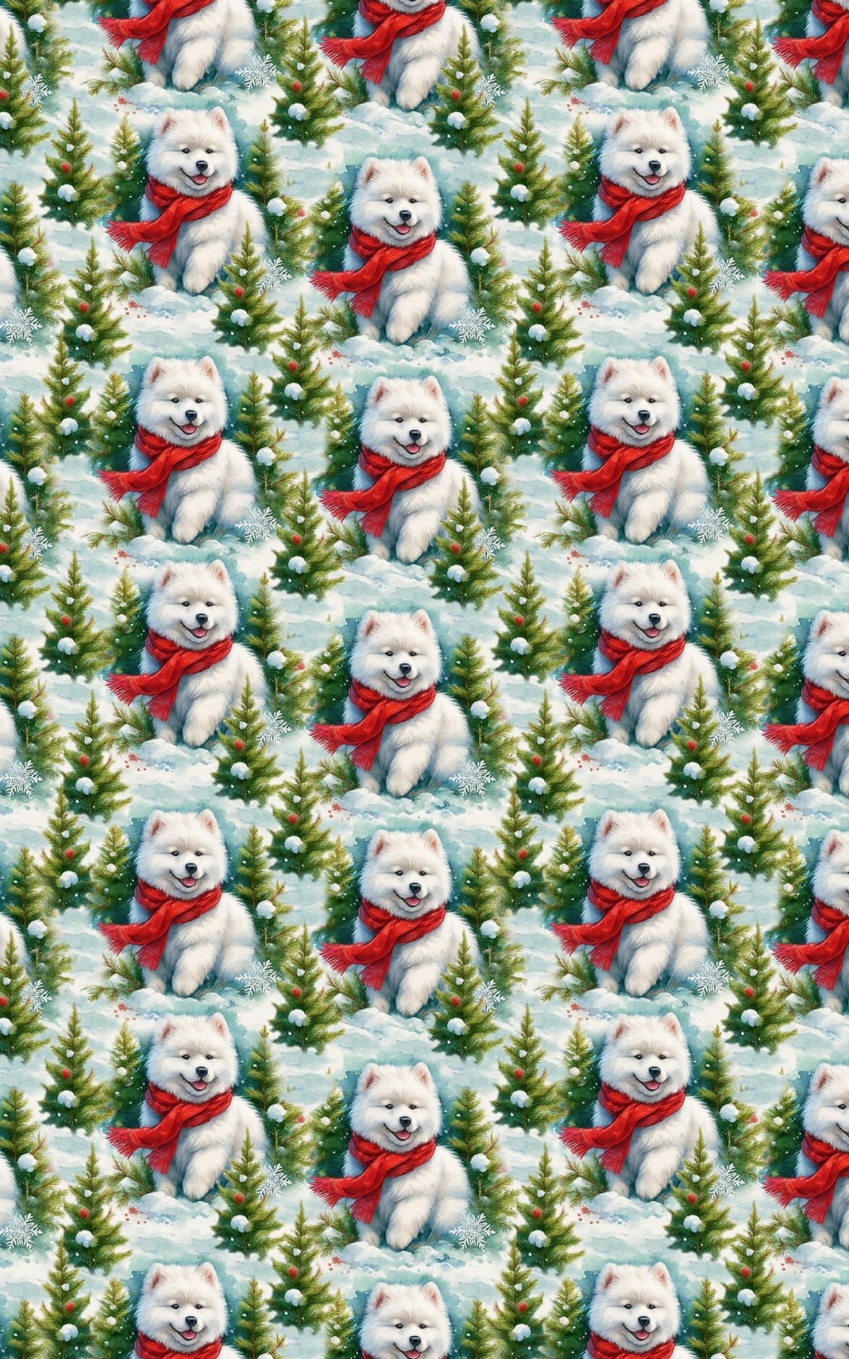 Snowy Samoyeds - London Penny Gift Wrap