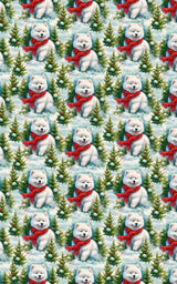 Snowy Samoyeds - London Penny Gift Wrap