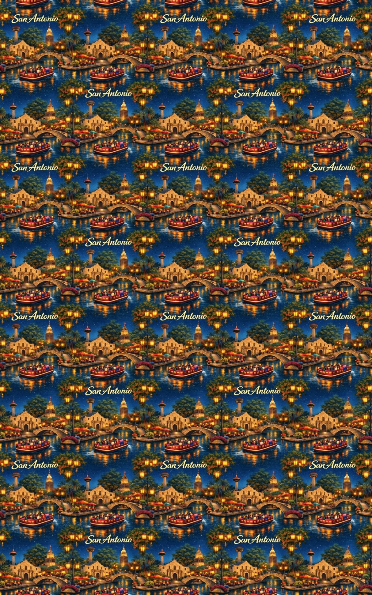 San Antonio Riverwalk Nights - London Penny Gift Wrap