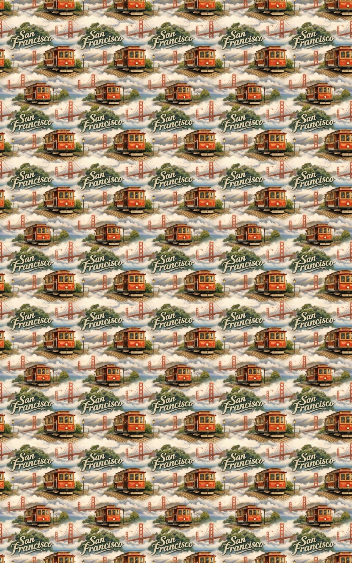 San Francisco Golden Gate Days - London Penny Gift Wrap