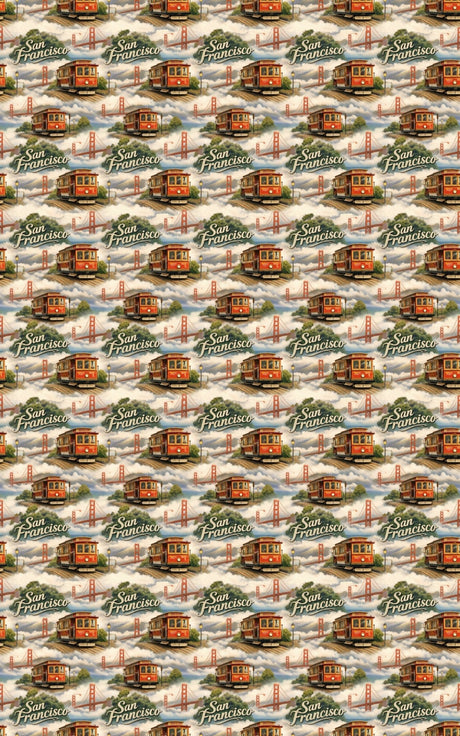 San Francisco Golden Gate Days - London Penny Gift Wrap