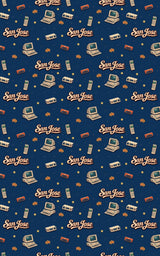 San Jose Silicon Retro - London Penny Gift Wrap