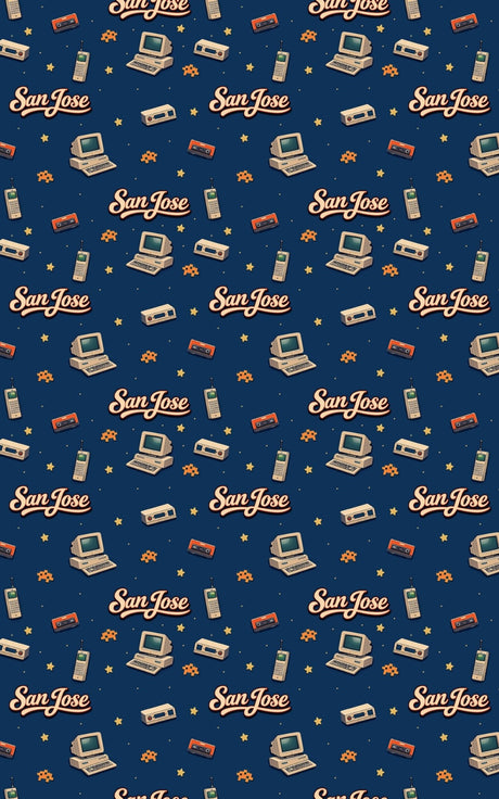 San Jose Silicon Retro - London Penny Gift Wrap