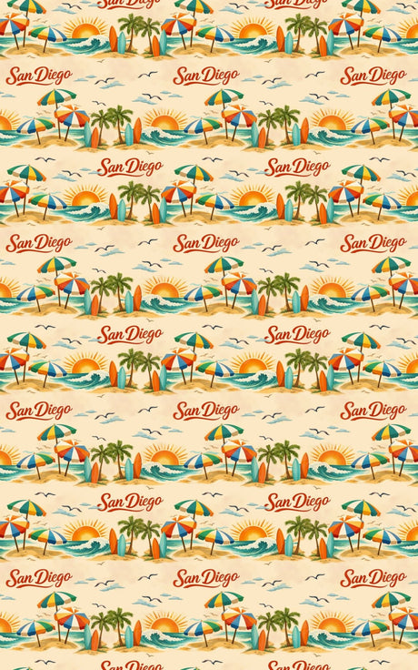 San Diego Boardwalk Breeze - London Penny Gift Wrap