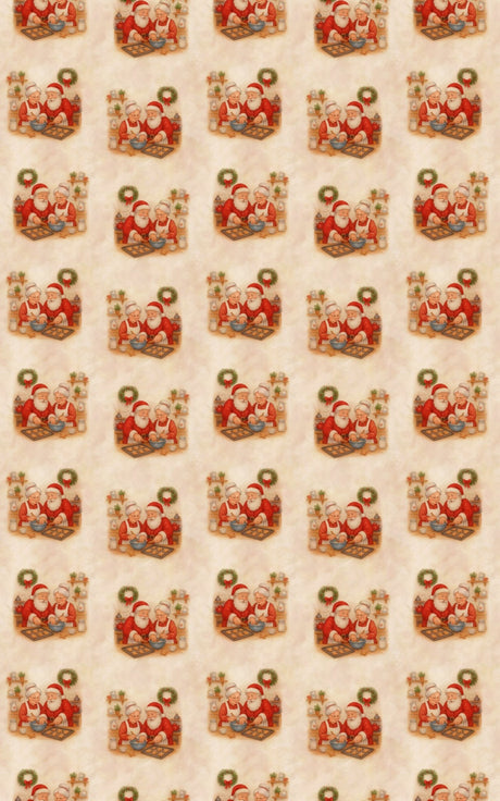Cookie Time with the Clauses - London Penny Gift Wrap