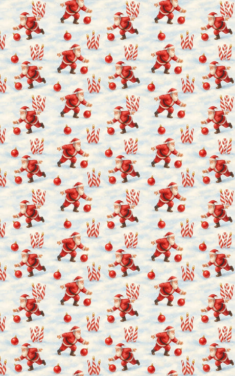Bowling with Claus - London Penny Gift Wrap