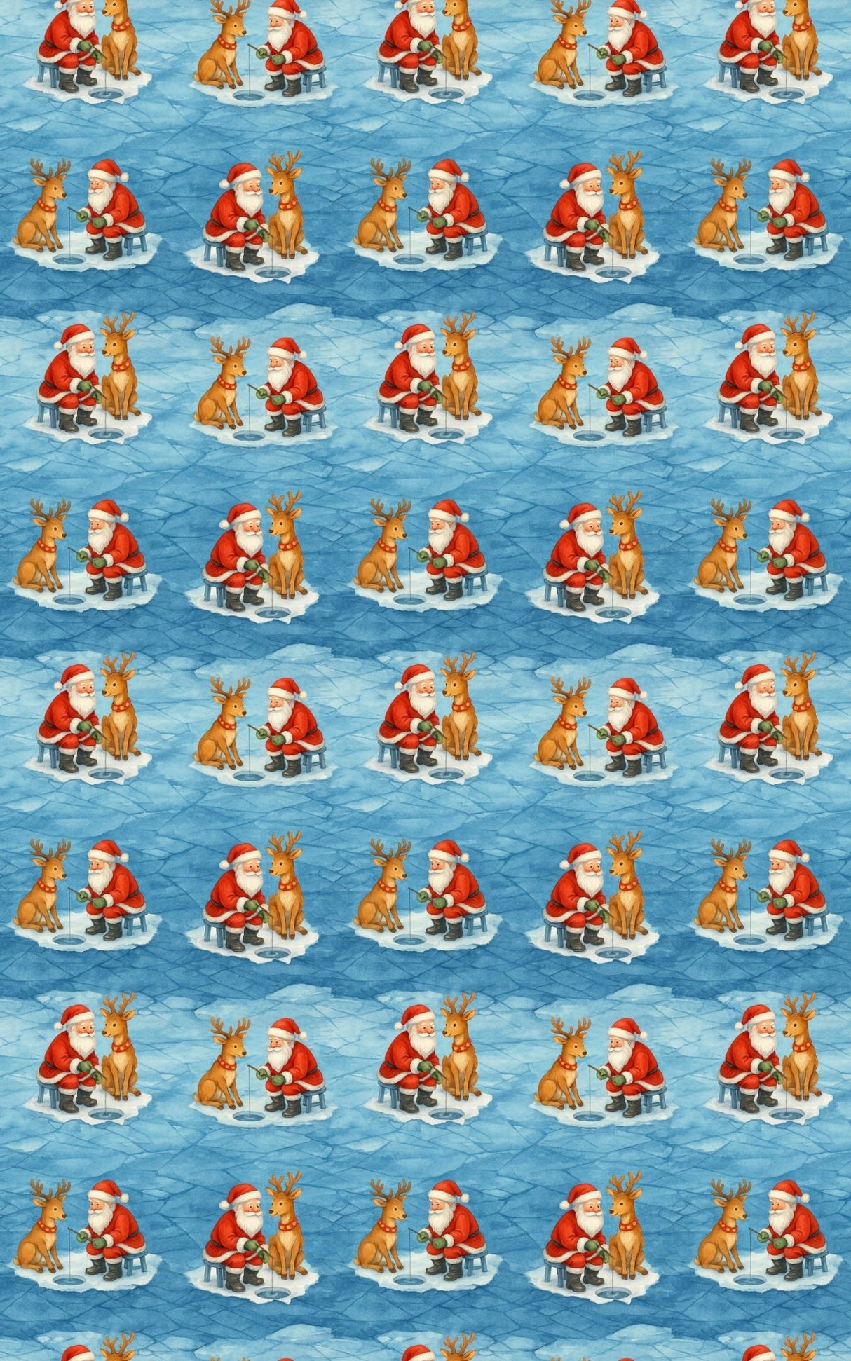 Cool Catch with Claus - London Penny Gift Wrap
