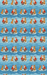 Cool Catch with Claus - London Penny Gift Wrap