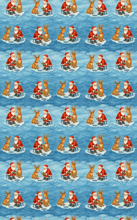 Cool Catch with Claus - London Penny Gift Wrap