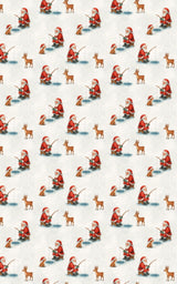 Santa Ice Fishing - London Penny Gift Wrap