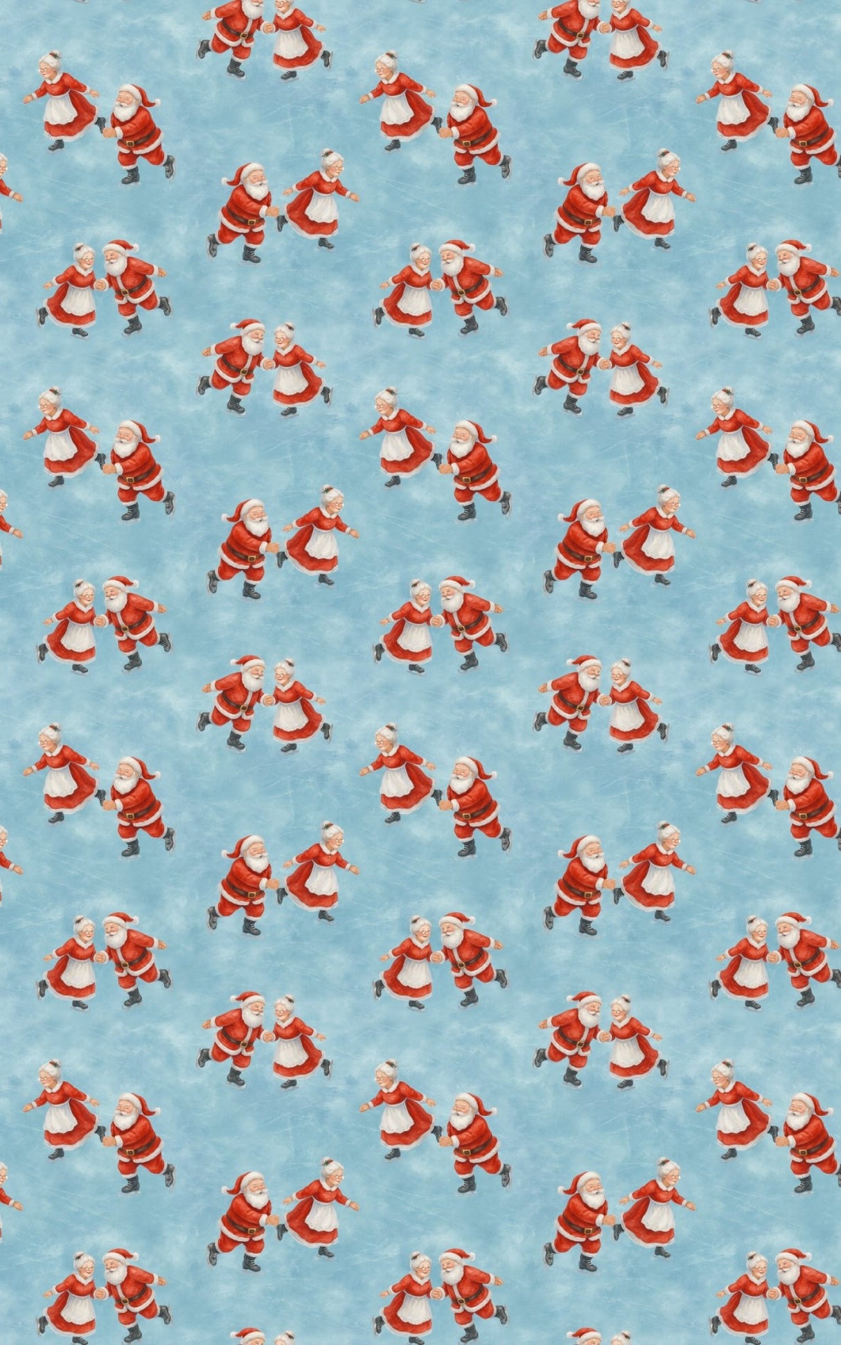 Skating St. Nick - London Penny Gift Wrap